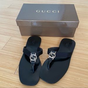 Gucci Black Sandals Excellent Condition Sz 7B